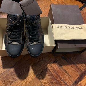 Pair of mint LV sneakers comes with original box